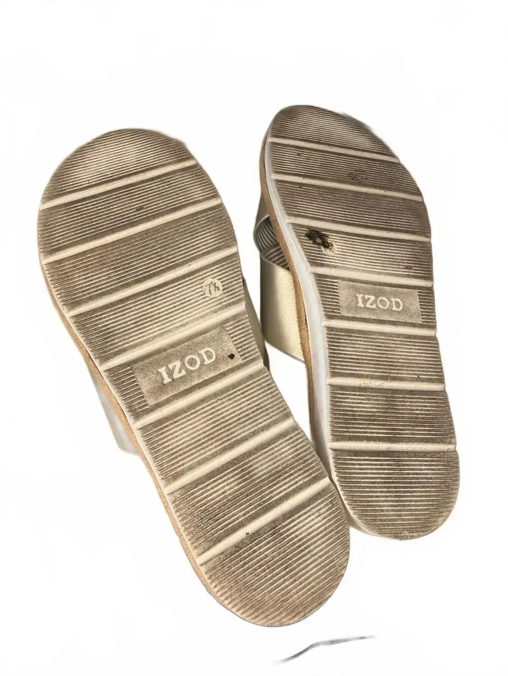 IZOD Women’s Alyssa Strap Sandals Gold Size 7.5 - Picture 5 of 5